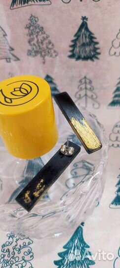 Серьги из натурального дерева