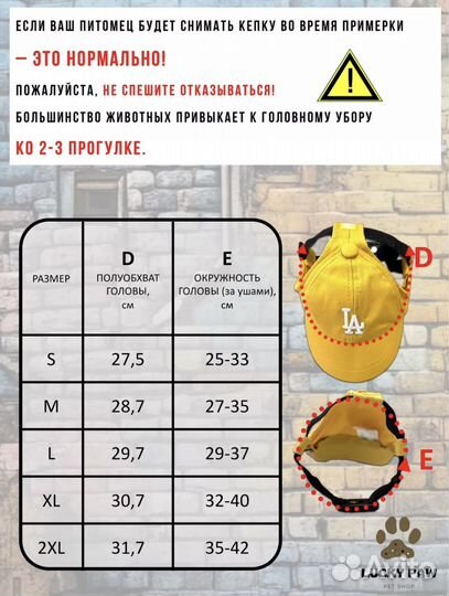 Кепка для собак XL