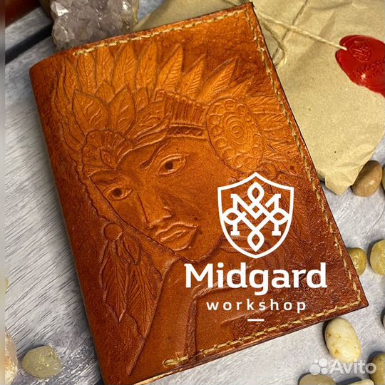 Обложка на паспорт из натуральной кожи