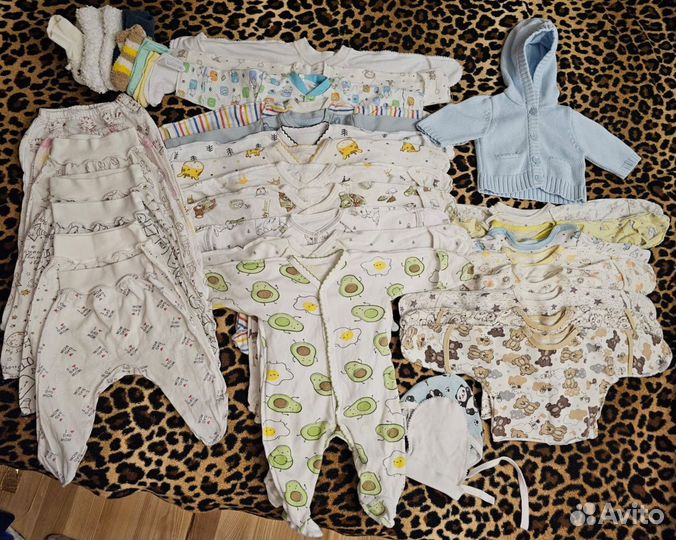 Люлька-переноска + 37 вещей пакетом 56-62