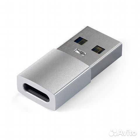 Адаптер Satechi USB Type-A to Type-C серый