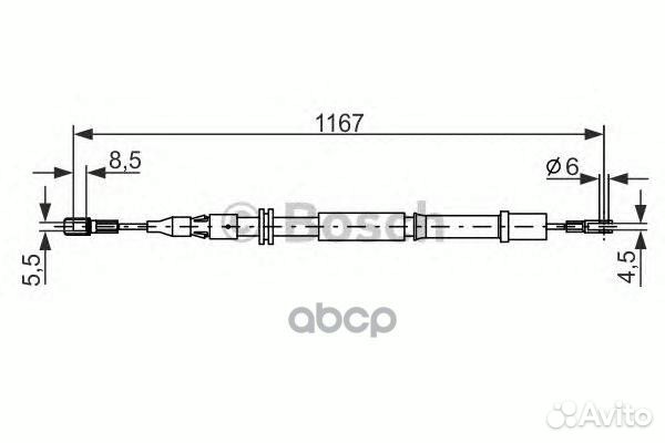 Трос стояночного тормоза 108 CDI Vito 04.1999