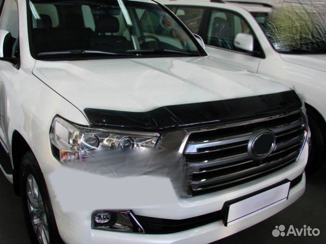 Дефлектор капота Темный Toyota LC 200, 2015