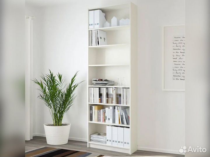 Стеллаж IKEA Билли белый книжный шкаф этажерка