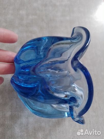 Ваза конфетница цветное стекло СССР