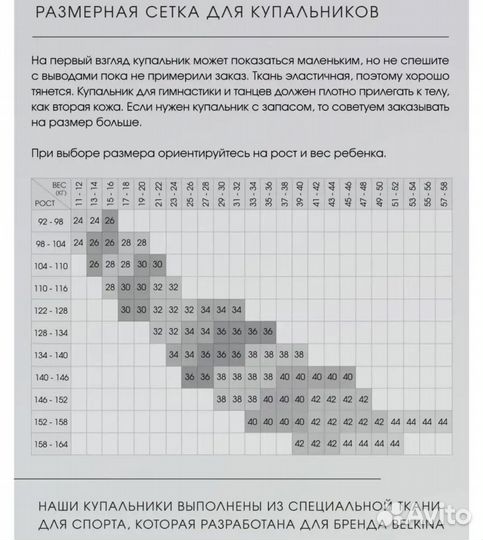 Купальник гимнастический