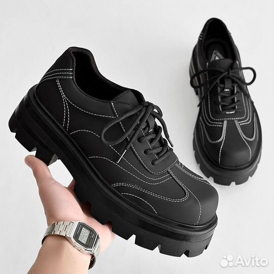 Ботинки Balenciaga type кожаные
