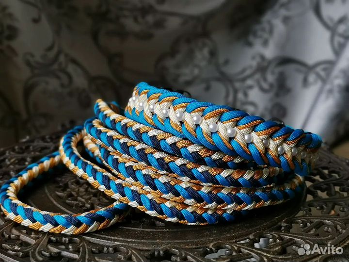 Плетеный поводок и ошейник из паракорда