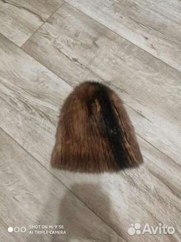 Шапка норковая женская вязаная