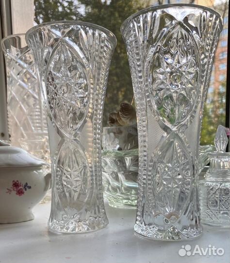 Ваза хрустальная СССР для цветов