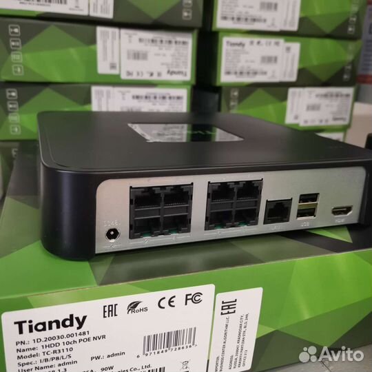 IP камеры 2 и 4Мп, IP-регистраторы PoE Tiandy 2023