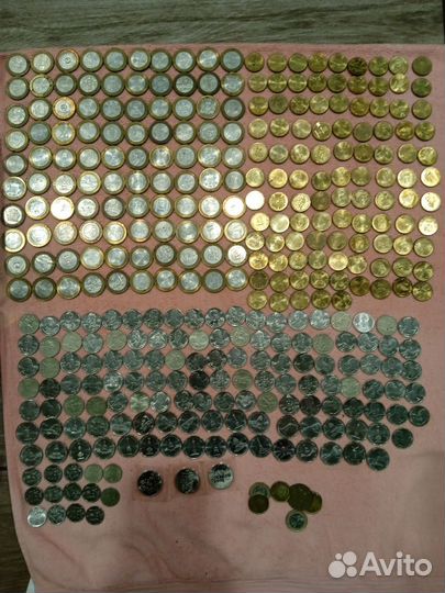 Монеты номиналом 10,5,2,1рубль