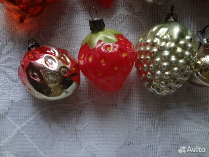 Елочные игрушки овощи, фрукты, ягоды