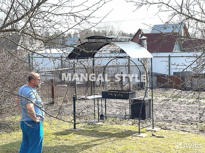 Мангал с крышей