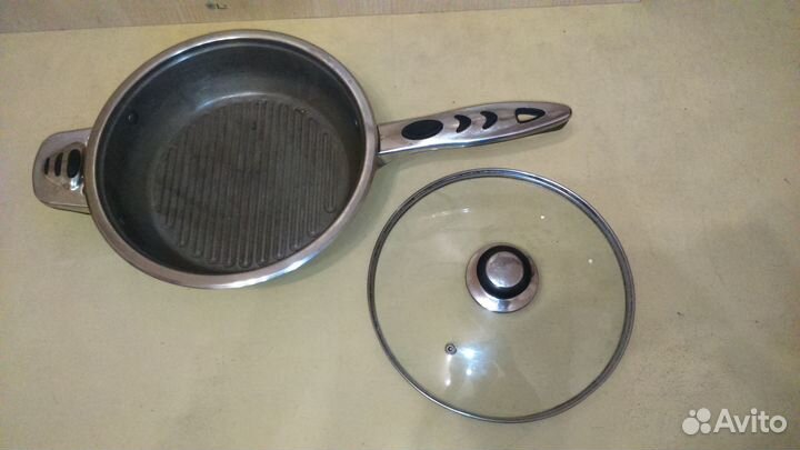 Сковорода Bavaria с крышкой большая тяжелая бу