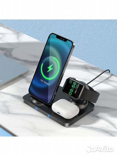 Беспроводная Док-Станция на 3 Устройства (15 Watt)