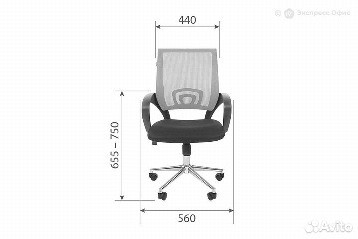 Кресло офисное Chairman 696 хром new