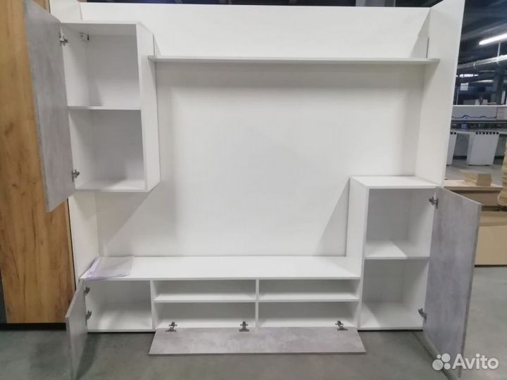 Гостиная мгс 4 лдсп Белый Глянец 213х170х34