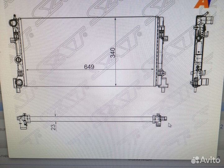 Радиатор volkswagen polo новый