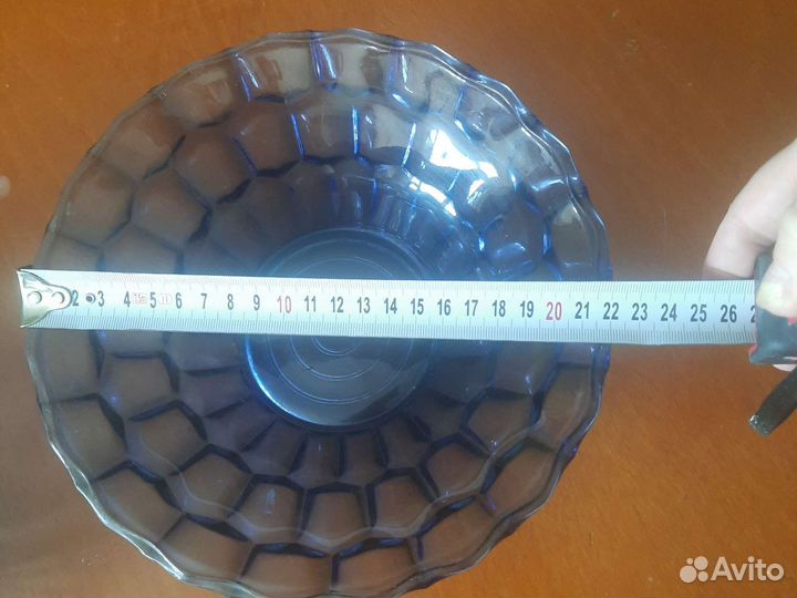 Ваза конфетница цветное стекло