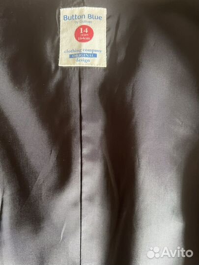 Жилет школьный Button blue 164 рубашка Chessford