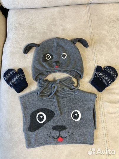 Комлект шапка и манишка Crockid