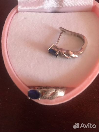 Сережки серебро. Swarovski