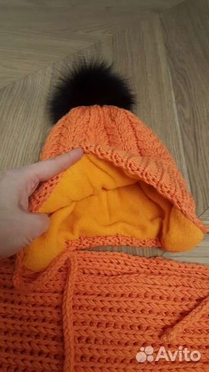 Комплект шапка и снуд для девочки