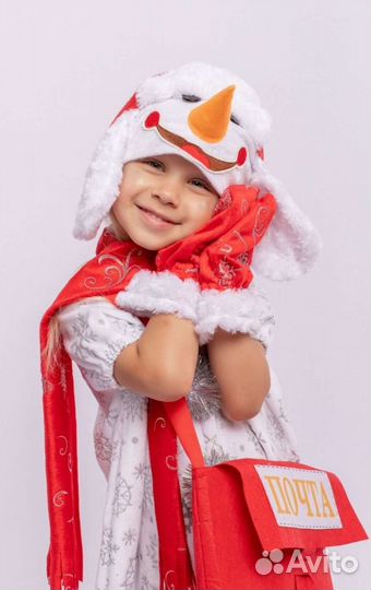 Новогодний костюм Снеговика на рост 92-98