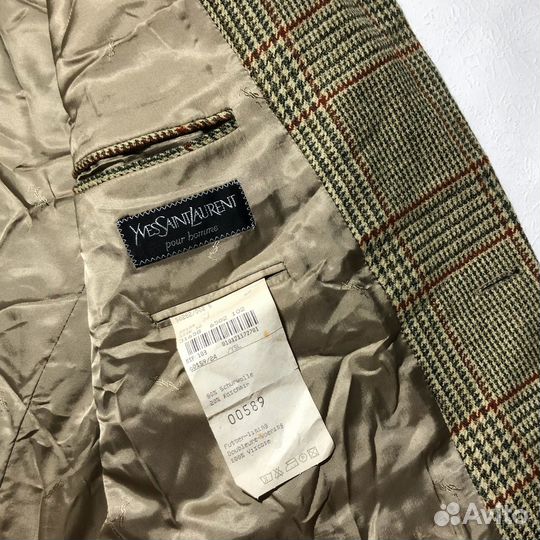 Винтажный твидовый пиджак YSL