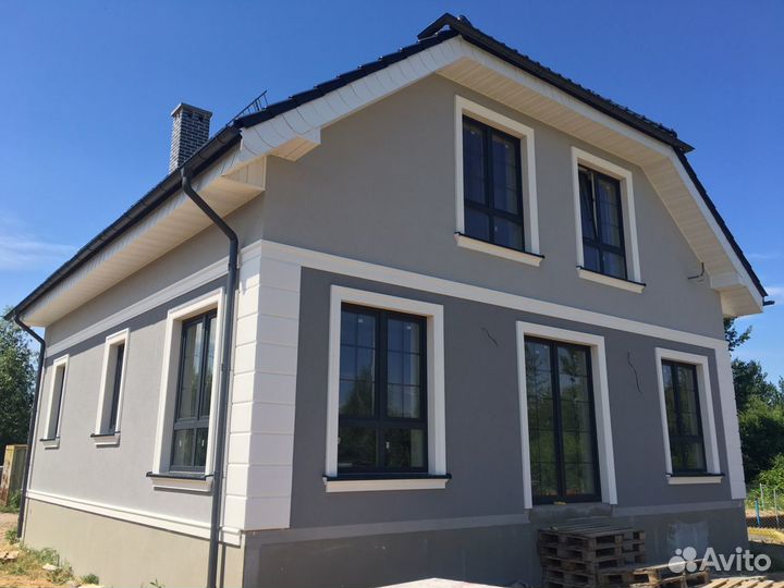 Фасадные работы.Отделка фасада, Короед,Шубка