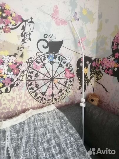 Балдахин в кроватку с держателем