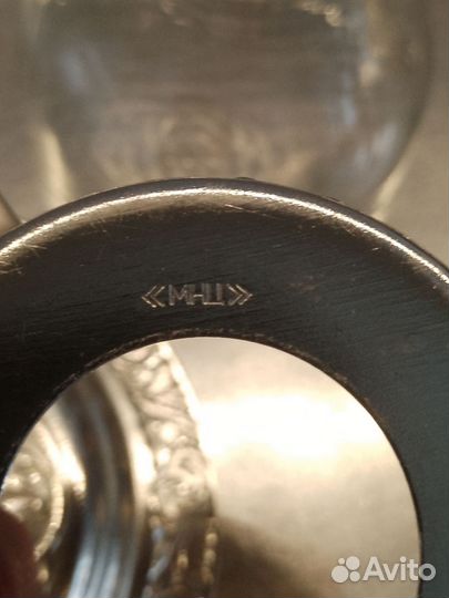 Мельхиоровый набор и поднос никелированный СССР