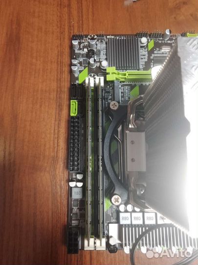 Материнская плата+процессор+память+куллер