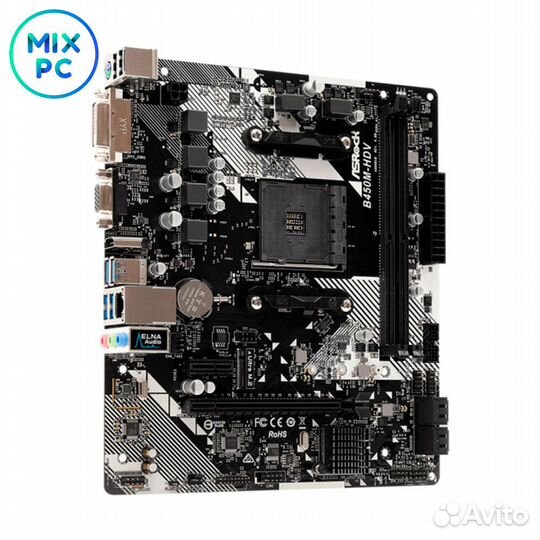 Материнская плата AM4 ASRock B450M-HDV R4.0