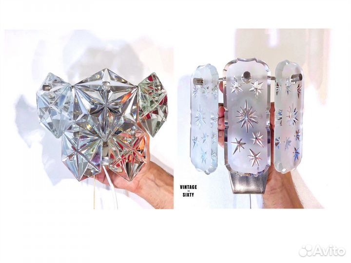 Светильник настенный бра хрусталь СССР 70-е гг