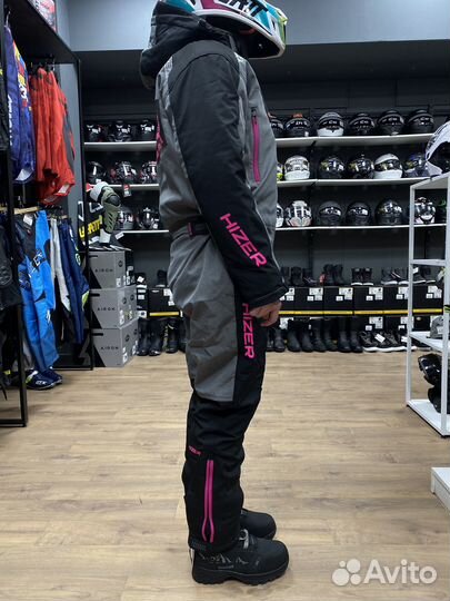 Комбинезон для снегохода (женский) hizer серо-розо