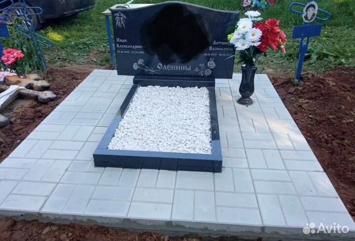 Облицовка могил, обкладка, памятники