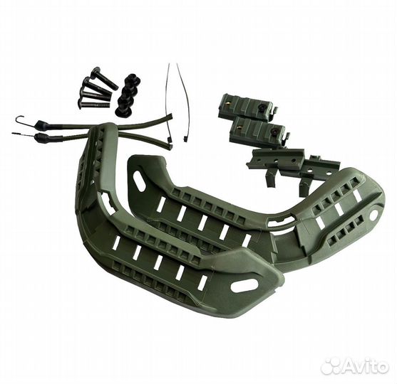 Набор рельсовых направляющих с крепежом для шлема