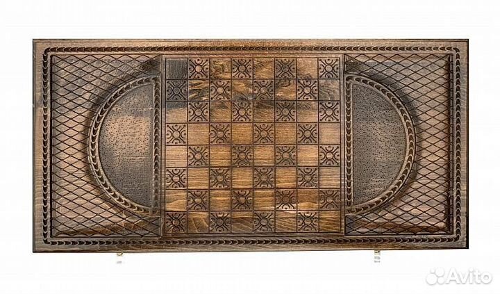 Нарды и шашки резные Лошадь 64 х 64 см бук Армения 62571