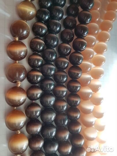 Кошачий глаз бусины для рукоделия