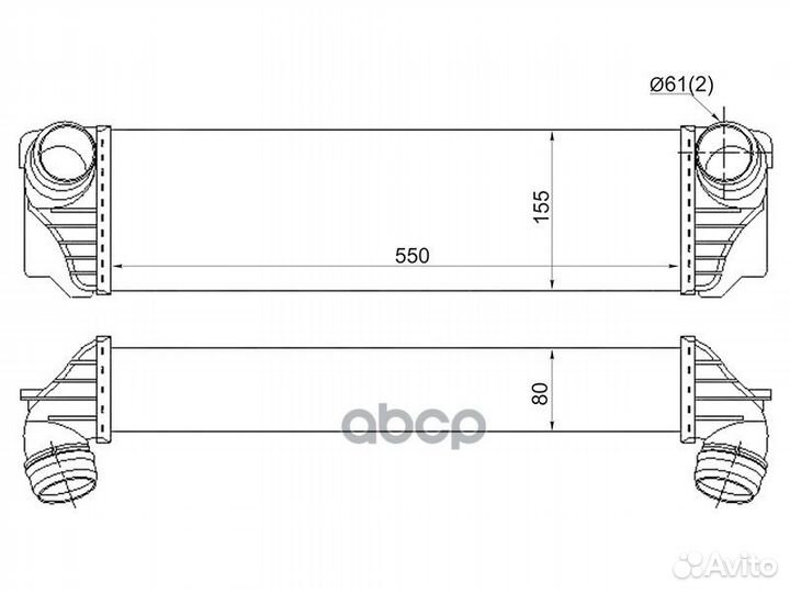 Радиатор интеркулера BMW 5-series F10 09- ST-17