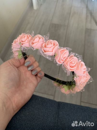 Ободок с цветами