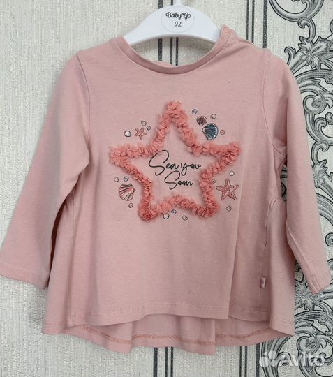 Кофточка лонгслив шорты 92 вещи пакетом