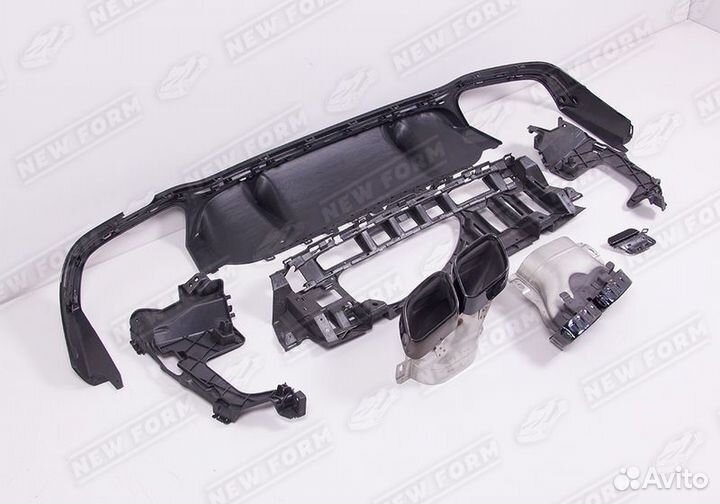 Диффузор с насадками 63AMG черный Mercedes E213