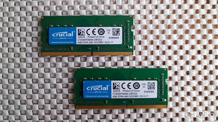 Оперативная память для ноутбука DDR4 8GB (2x4GB)
