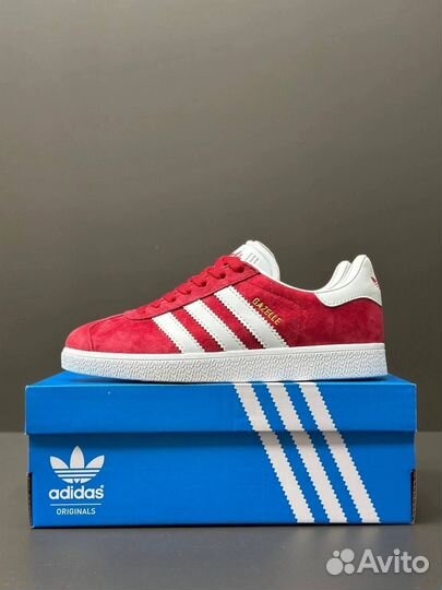 Кроссовки Adidas Gazelle красные 7