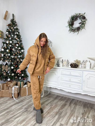 Костюм тройка на велюре Miu Miu lux