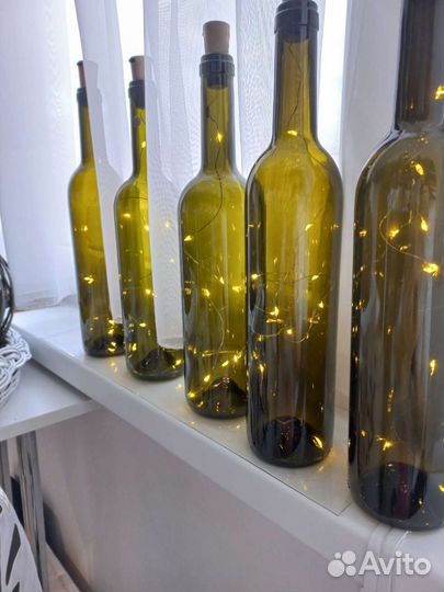 Гирлянда светодиодная, огоники в бутылке