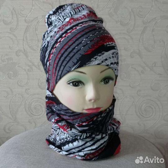 Шапка+снуд новые